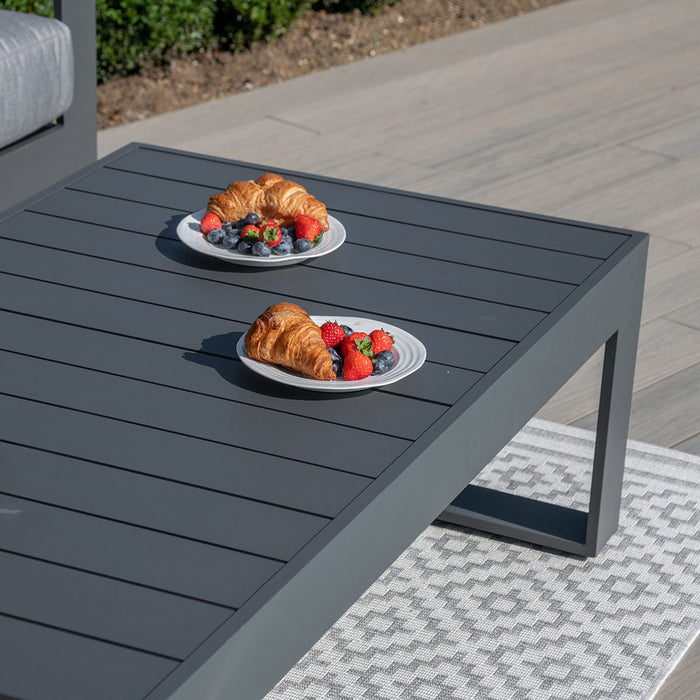 Amalfi Aluminium Rectangular Coffee Table - Grey