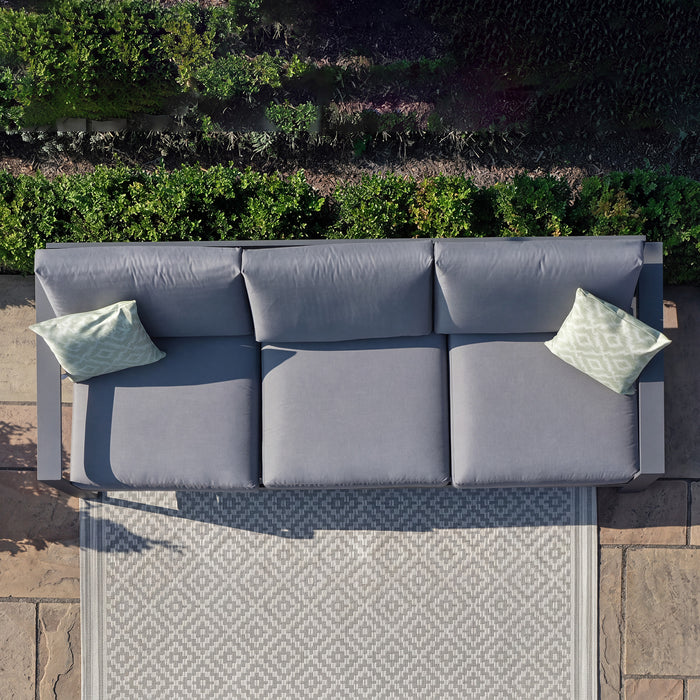 Amalfi Aluminium 3 Seat Garden Sofa - Grey