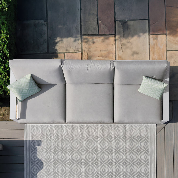 Amalfi Aluminium 3 Seat Garden Sofa - White