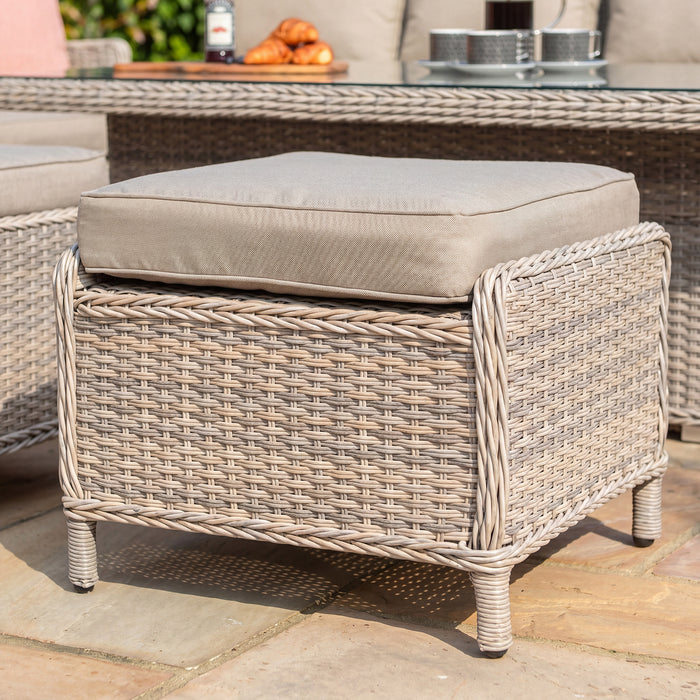 Cotswold Rattan Pair of Garden Footstools
