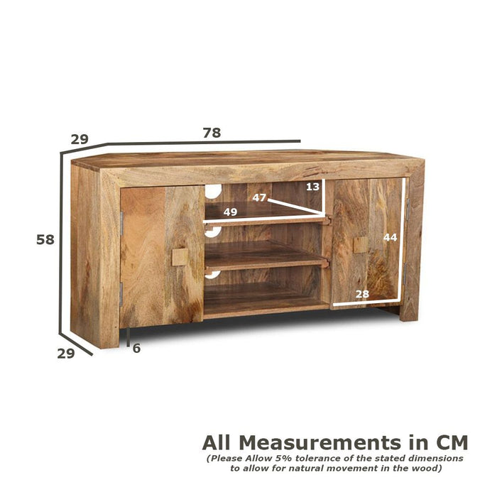 Dakota 120cm Corner TV Unit - In Stock