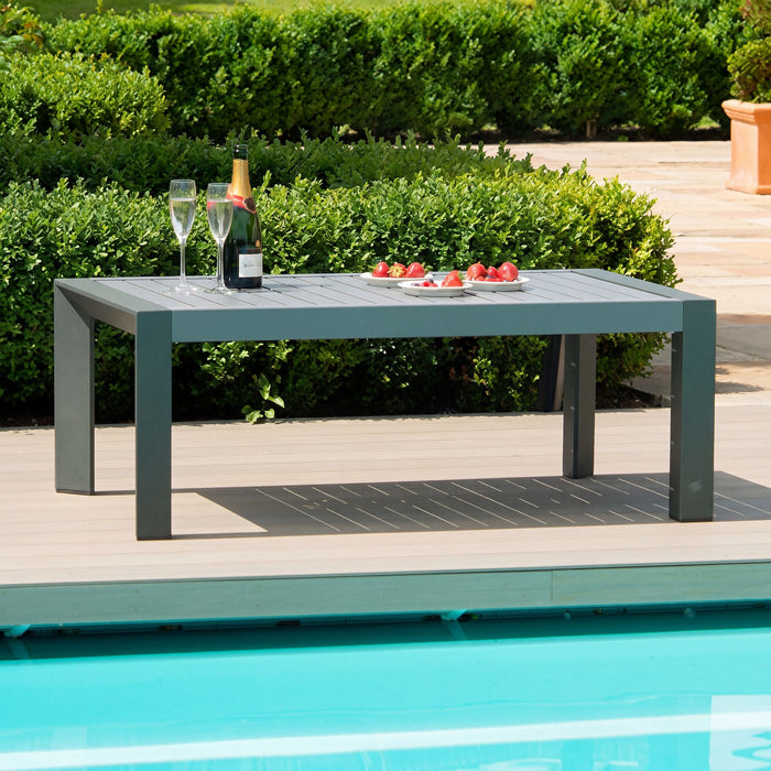 New York Aluminium Rectangular Coffee Table - Grey