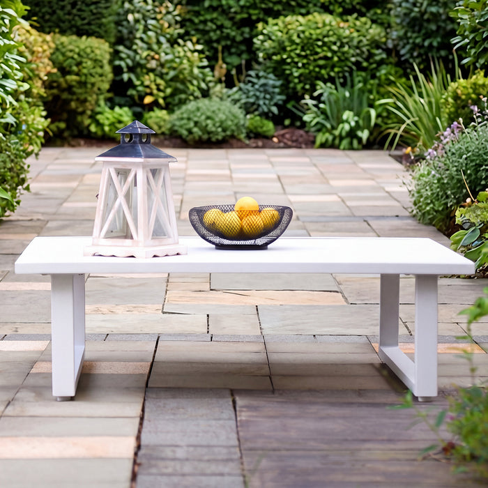 Ethos Aluminium Square Garden Coffee Table - White