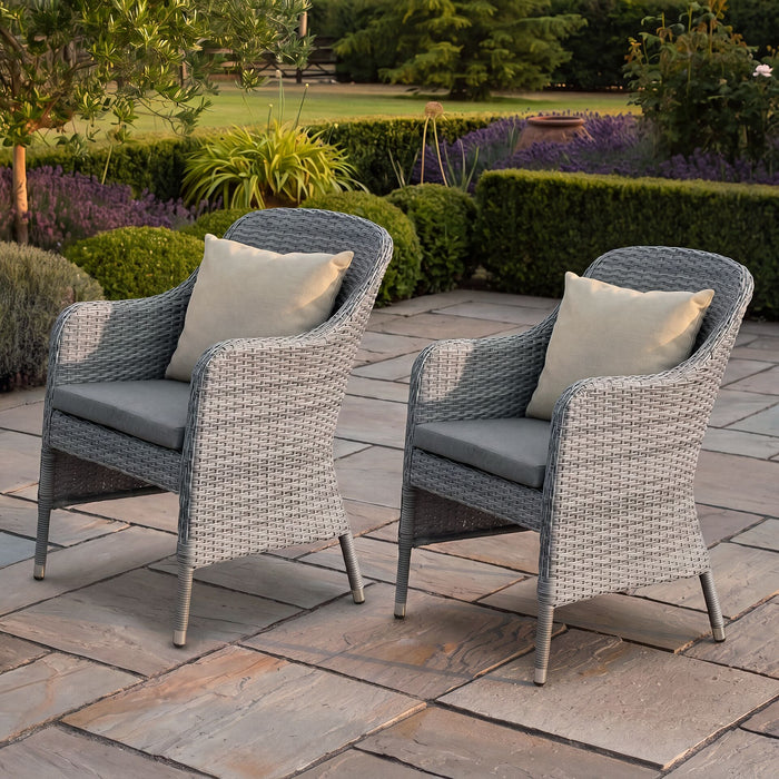Santorini Rattan Pair of Dining Chairs