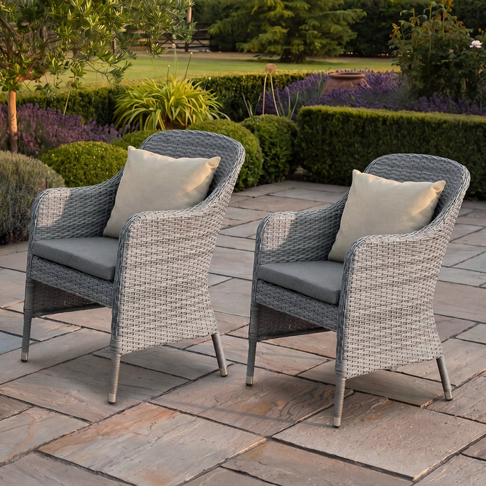 Santorini Rattan Pair of Dining Chairs