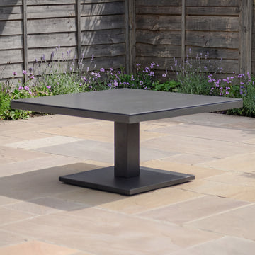 Roma Aluminium Square Rising Table - Grey
