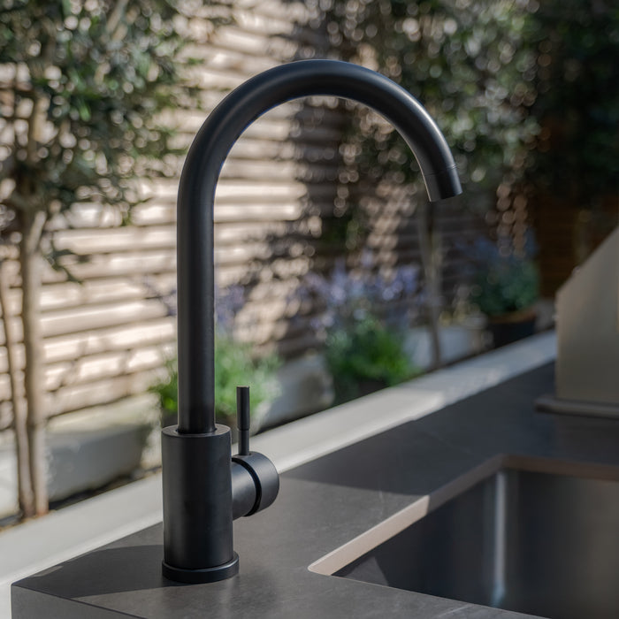 Deluxe Outdoor Kitchen Left Hand Sink Unit - Grey