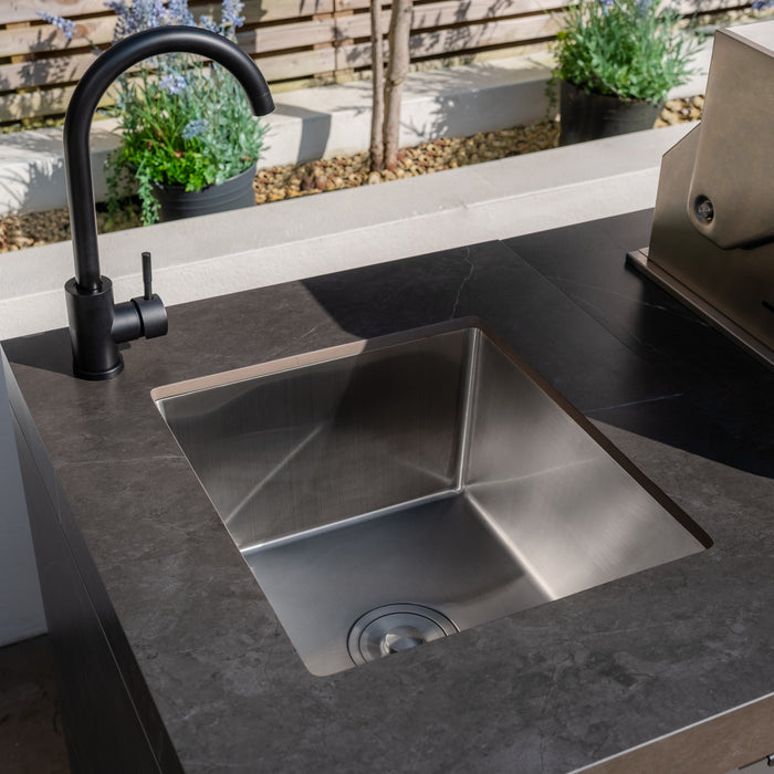 Deluxe Outdoor Kitchen Left Hand Sink Unit - Grey