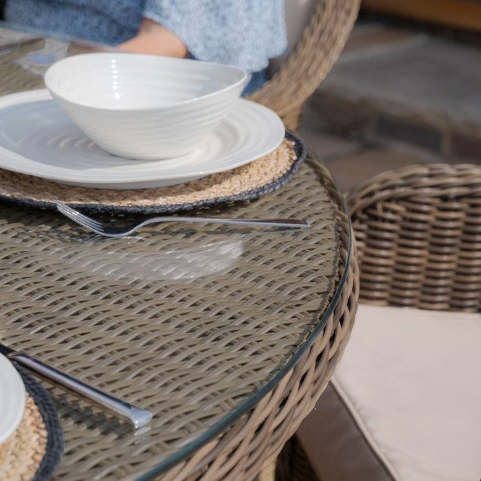 Winchester Rattan 6 Seat Round Dining Table (Table Only)