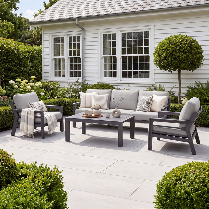 New York 3 Seat Aluminium Sofa Set