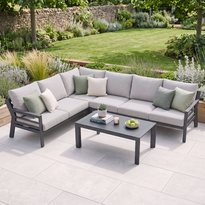 New York Aluminium Corner Sofa Set