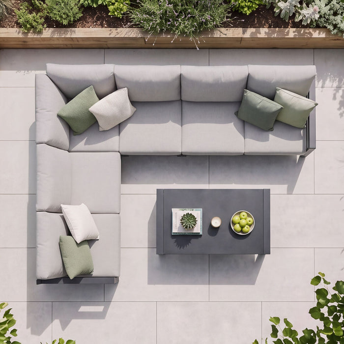 New York Aluminium Corner Sofa Set