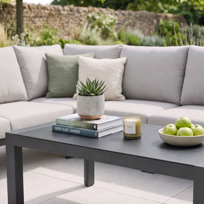 New York Aluminium Corner Sofa Set