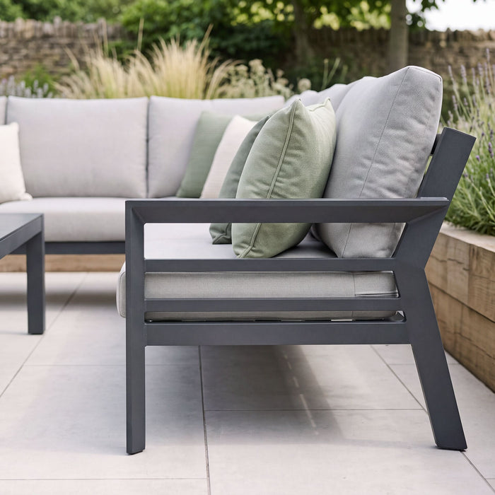 New York Aluminium Corner Sofa Set