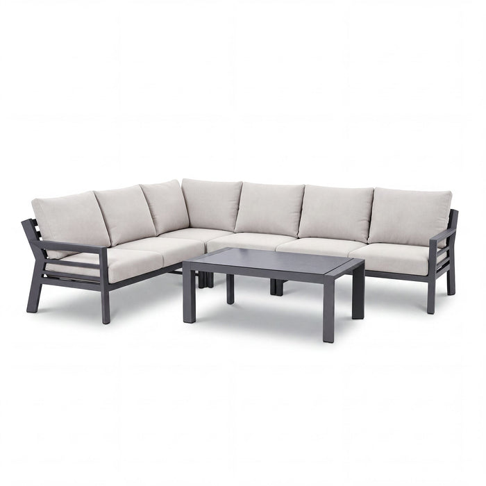 New York Aluminium Corner Sofa Set