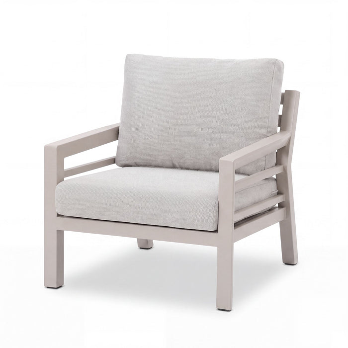 New York Aluminium Garden Armchair - Latte