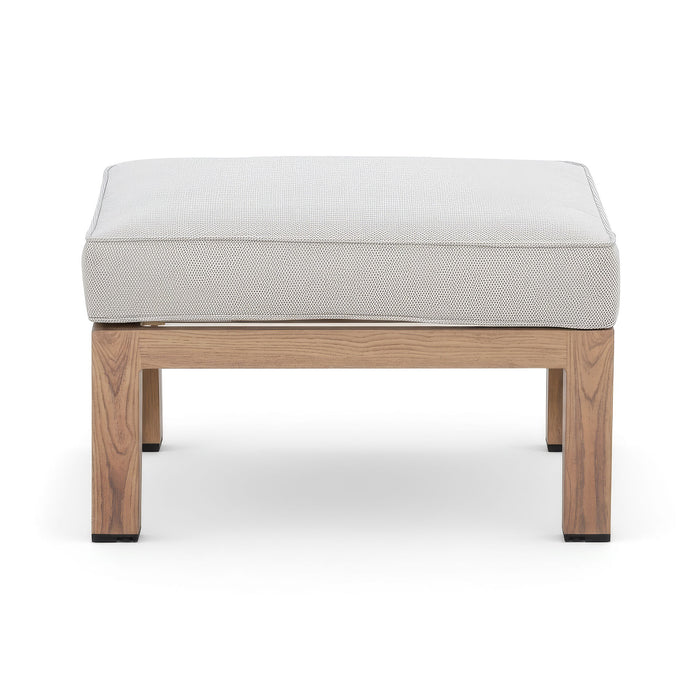 New York U-Shaped Aluminium Sofa Set with Rising Table - Wood Effect