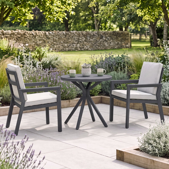 New York 3 Piece Aluminium Bistro Set