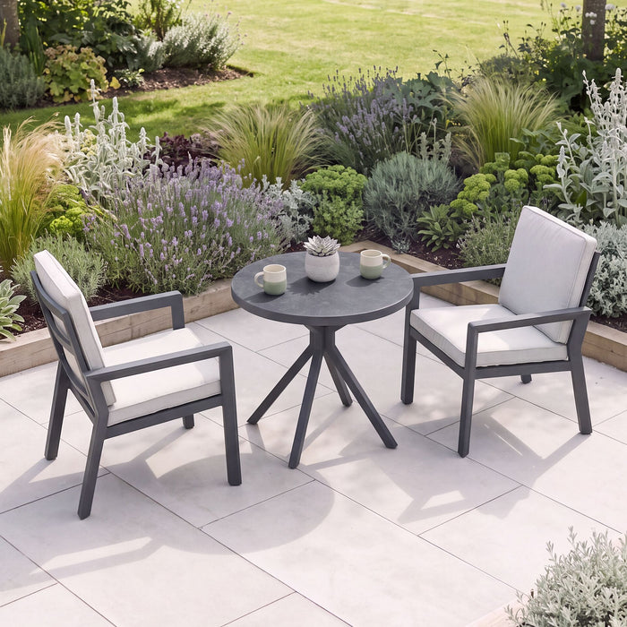 New York 3 Piece Aluminium Bistro Set