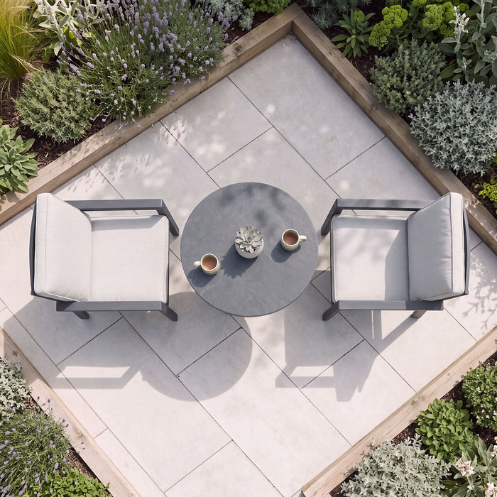 New York 3 Piece Aluminium Bistro Set