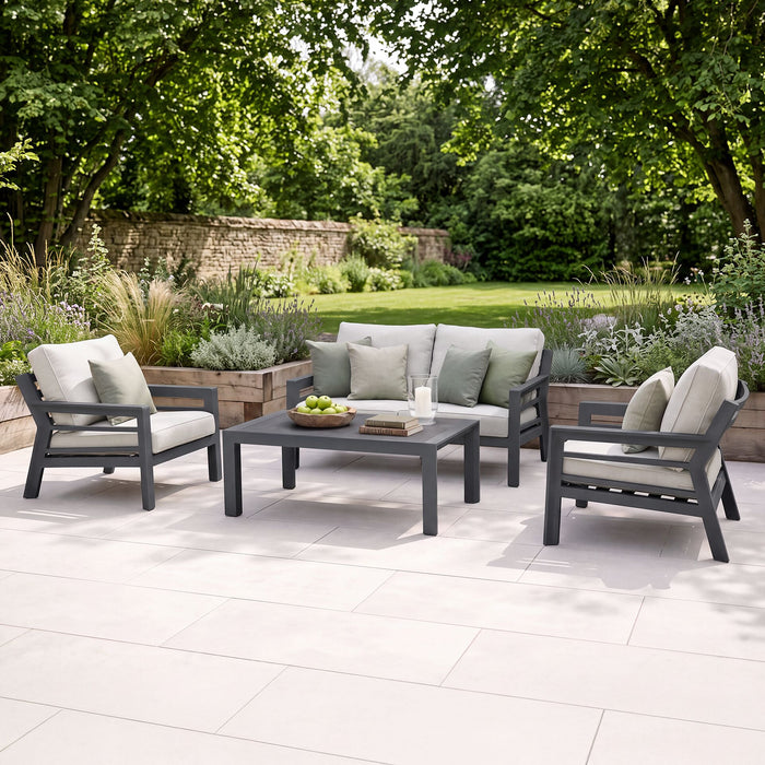 New York 2 Seat Aluminium Sofa Set