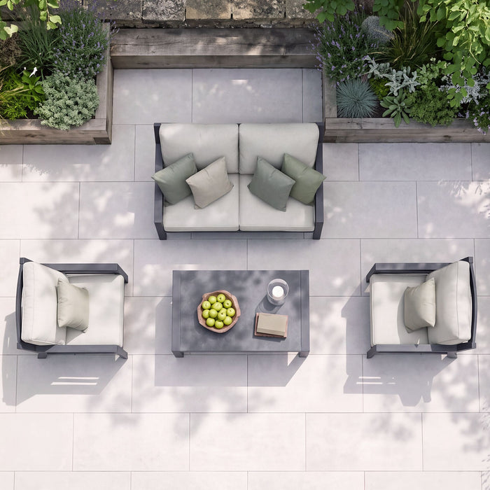 New York 2 Seat Aluminium Sofa Set