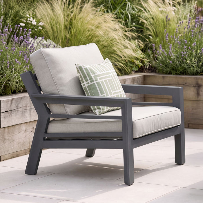 New York Aluminium Garden Armchair - Dove Grey