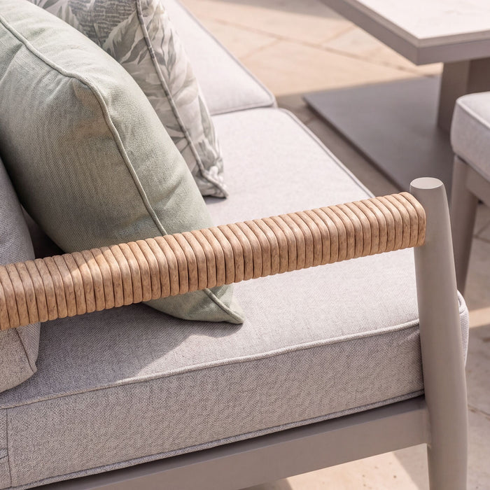 Cambridge Rattan Rope 2 Seat Sofa Set with 2 Armchairs & Sintered Stone Coffee Table