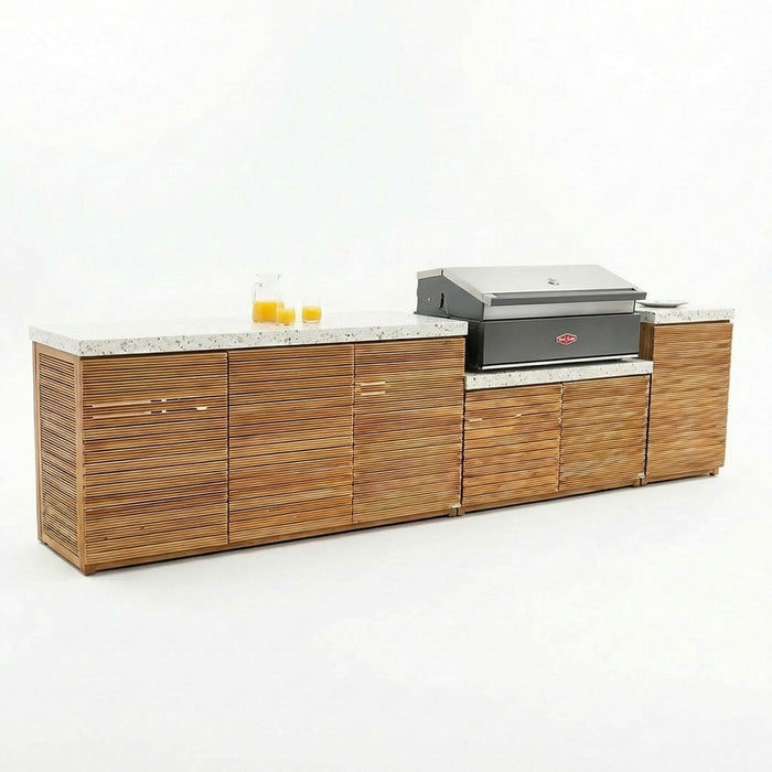 Antigua Outdoor Kitchen Storage Units with Beefeater 1700 Series BBQ - Large Configuration