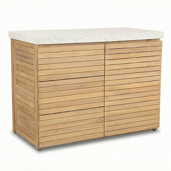 Antigua Outdoor Kitchen Storage Units with Beefeater 1700 Series BBQ - Medium Configuration