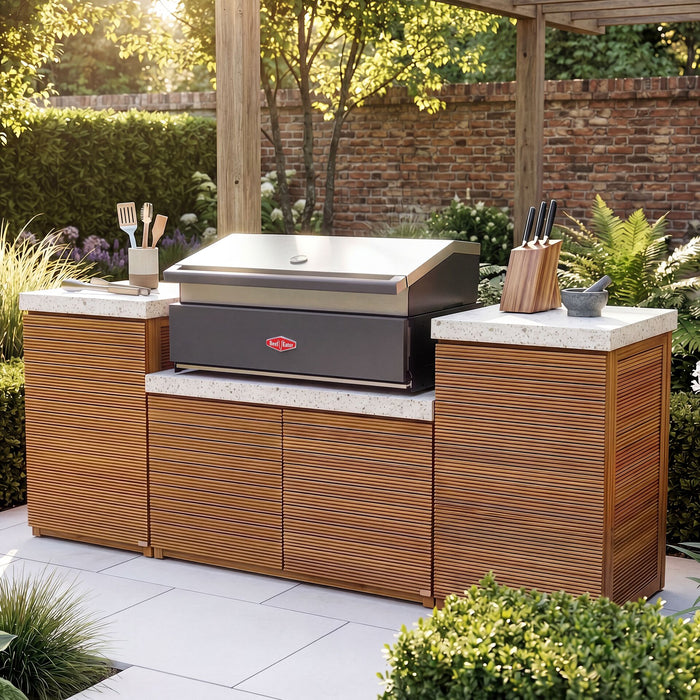 Antigua Outdoor Kitchen Storage Units with Beefeater 1700 Series BBQ - Small Configuration