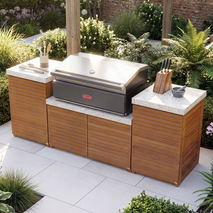 Antigua Outdoor Kitchen Storage Units with Beefeater 1700 Series BBQ - Small Configuration