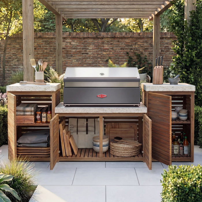 Antigua Outdoor Kitchen Storage Units with Beefeater 1700 Series BBQ - Small Configuration