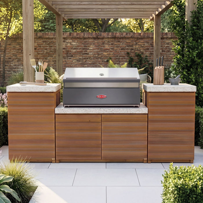 Antigua Outdoor Kitchen Storage Units with Beefeater 1700 Series BBQ - Small Configuration