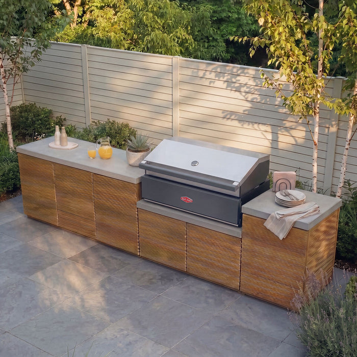 Bali Outdoor Kitchen Storage Units with Beefeater 1700 Series BBQ - Large Configuration