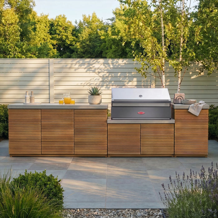 Bali Outdoor Kitchen Storage Units with Beefeater 1700 Series BBQ - Large Configuration