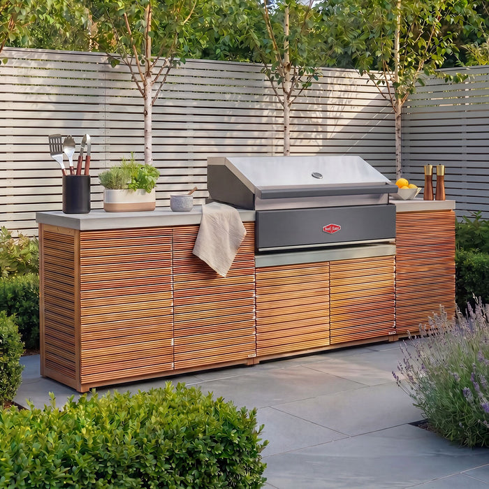 Bali Outdoor Kitchen Storage Units with Beefeater 1700 Series BBQ - Medium Configuration