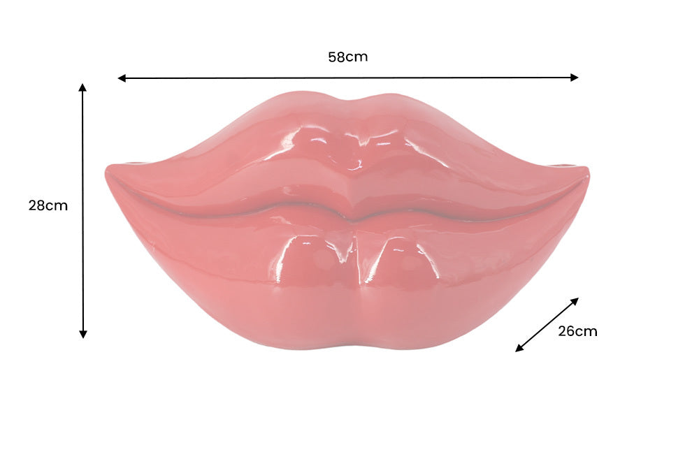 Decorative Vase Lip 56cm Polyresin Red