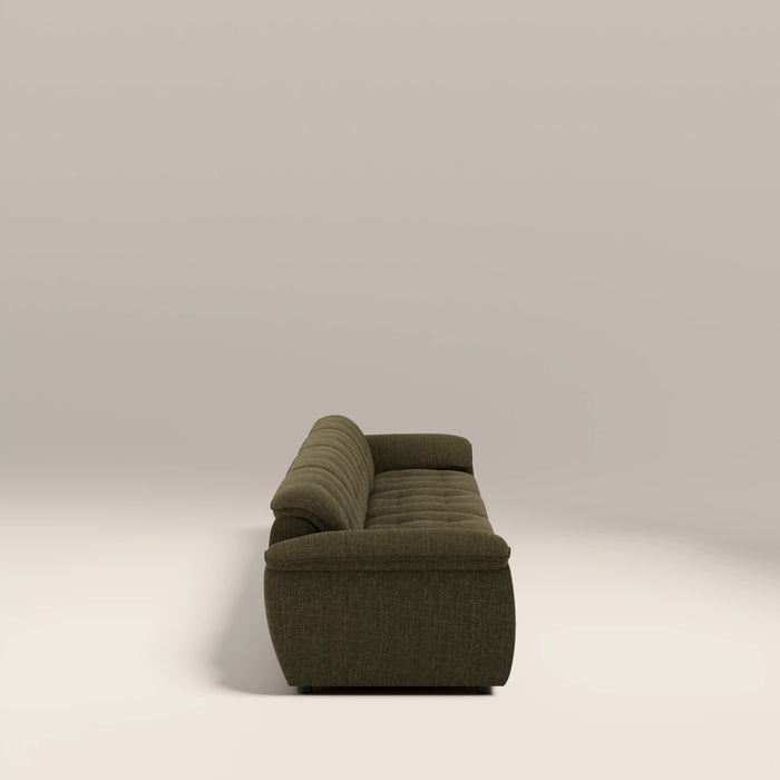 Bamba 4 Seater Sofa | Olive Green Velvet Chenille