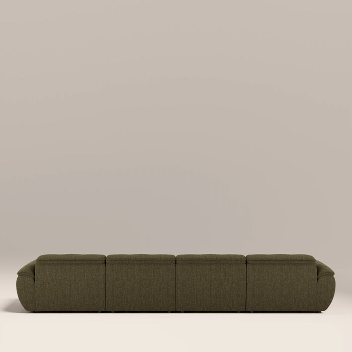 Bamba 4 Seater Sofa | Olive Green Velvet Chenille
