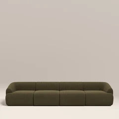 Malmo 4 Seater Sofa | Olive Green Velvet Chenille
