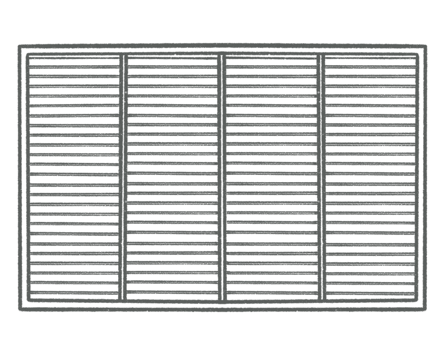 Hampton Four Metre Slatted Side Wall