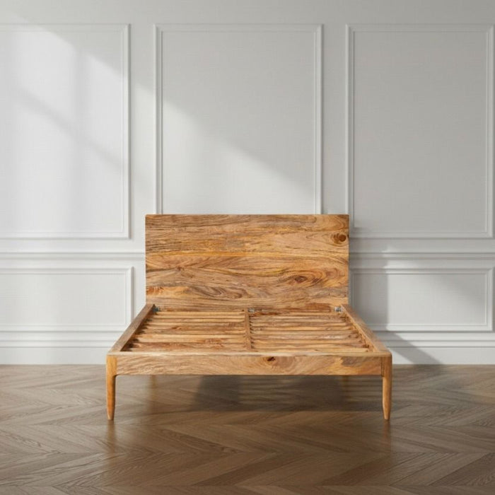 Ex Display Light Scandi Mango King Size Bed T552 - One Available