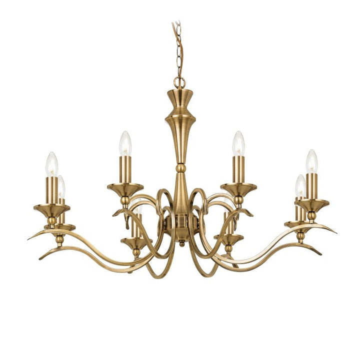 Kora 8 Pendant Light Antique Brass