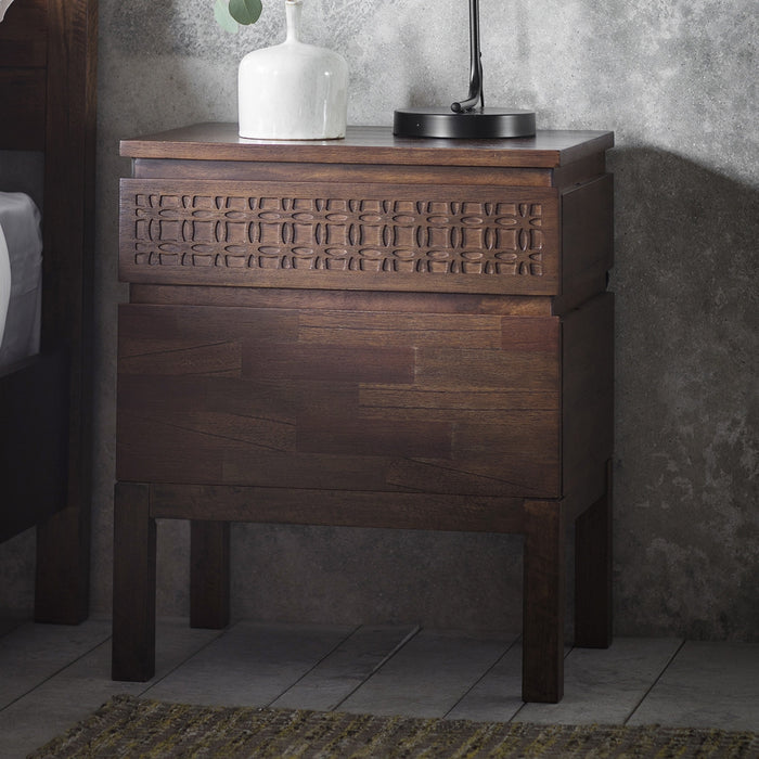 Manhattan Retreat 2 Drawer Bedside Table