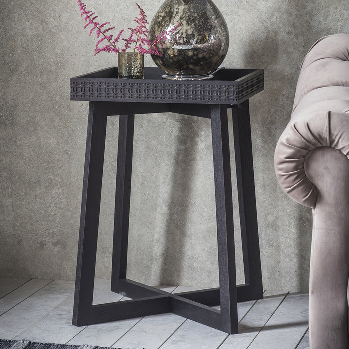 Manhattan Contemporary Charcoal Bedside Table
