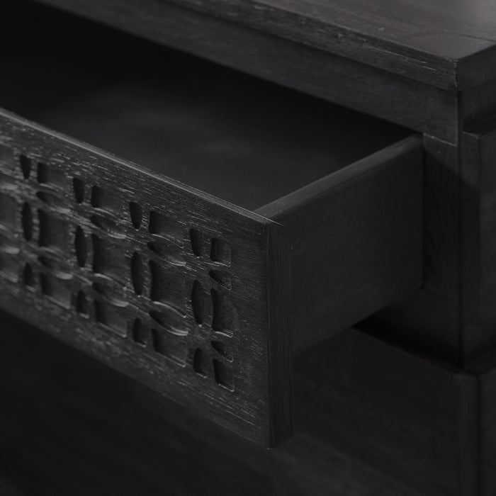 Manhattan Contemporary 2 Drawer Charcoal Bedside