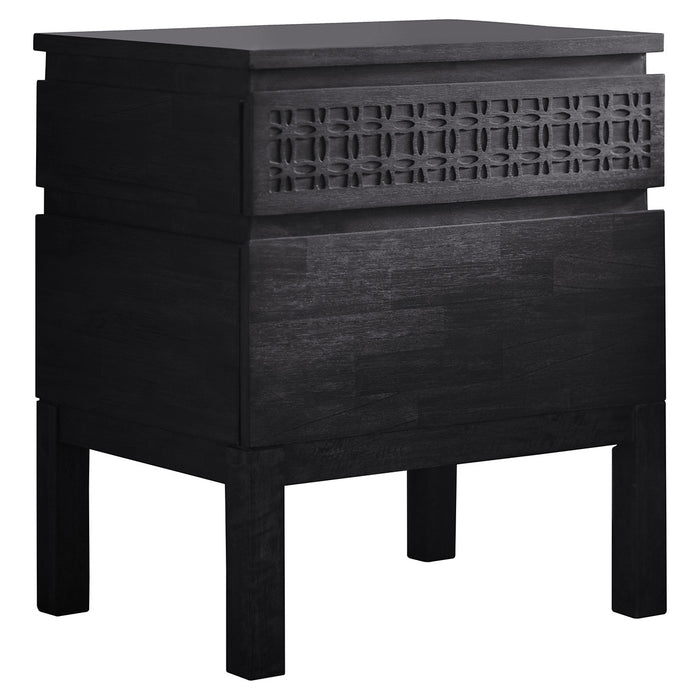 Manhattan Contemporary 2 Drawer Charcoal Bedside