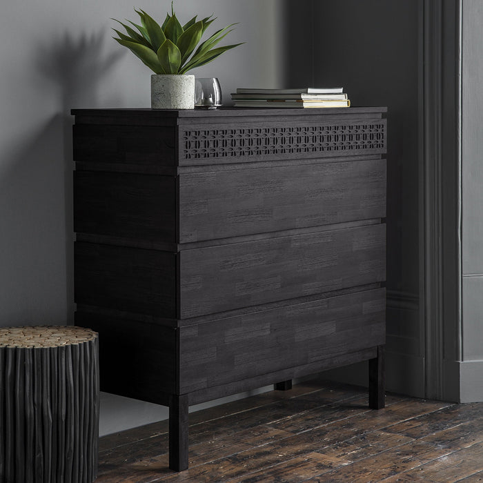 Manhattan Contemporary 4 Drawer Charcoal Chest