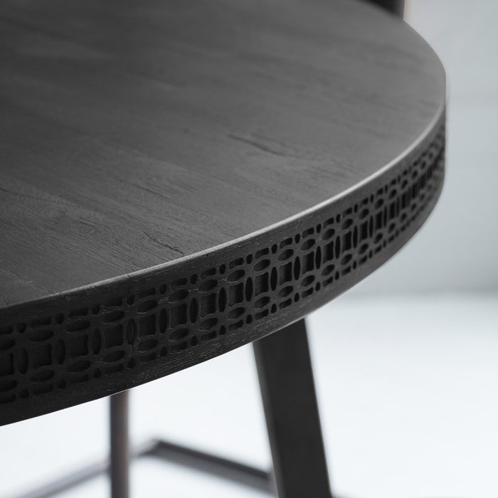 Manhattan Contemporary Charcoal Round Dining Table